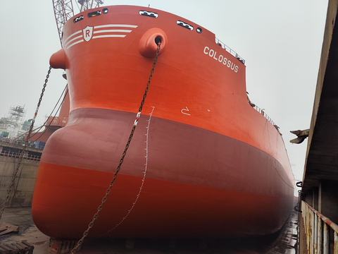 original PPG completes 100th dry docking using electrostatic application of premium fouling control coatings.