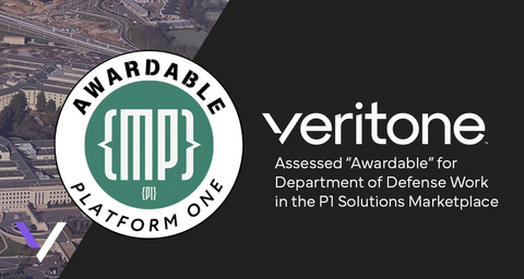 original Veritone assessed "Awardable" for DoD work in the P1 Solutions Marketplace