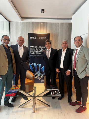 thumbnail Biswajit Dasgupta, CIO, Asas Capital; Satyen Patel, Executive Chairman, Eton Solutions; Himanshu Khandelwal, CEO, Asas Capital; Chetan Chaudhari, VP, Sales, Eton Solutions; Ankit Kapoor, COO, Asas Capital