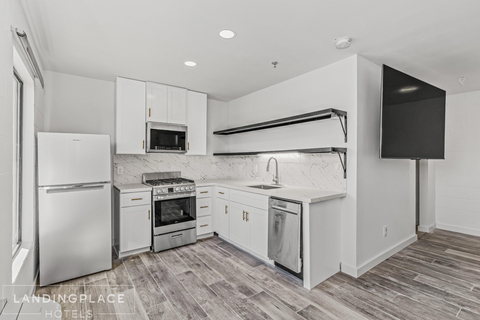 original Sample kitchenette for a Landingplace Suites property (pictured).