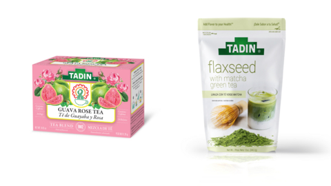 original New Tadin Guava Rose Tea and Flaxseed with Matcha Green Tea