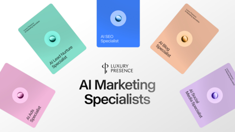 original Luxury Presence's AI Marketing Specialists is the first agentic AI team built specifically for real estate agents, autonomously handling digital marketing under the expert oversight of Luxury Presence's in-house team with no prompts or direct management required.