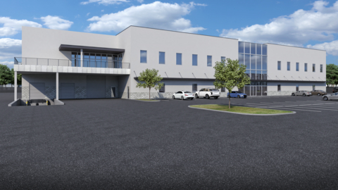 original Rendering of new MetroWall headquarters at 540 Landmark Drive, Congers, NY.
