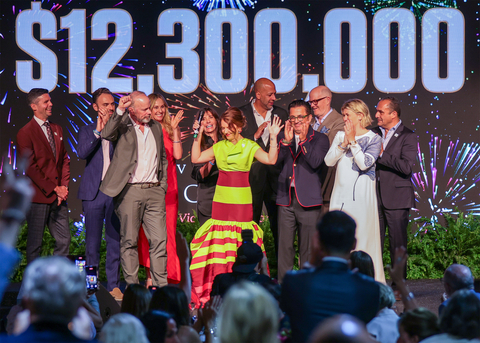 original The V Foundation for Cancer Research Wine Celebration team celebrates $12.3 million raised at the 2025 event.