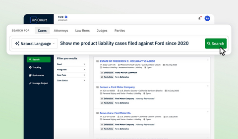 thumbnail UniCourt DART - Docket Research