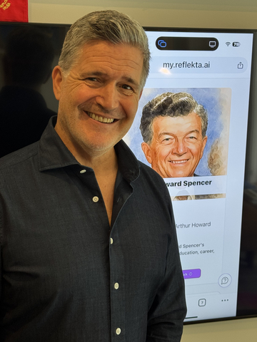 original Reflekta co-founder and CEO Miles Spencer with the Elder of his father, Arthur.