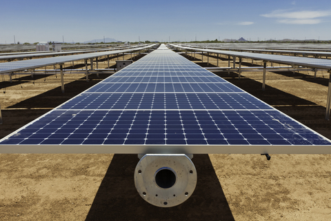 original Row of solar panels at Copper Crossing Solar Ranch in Arizona.