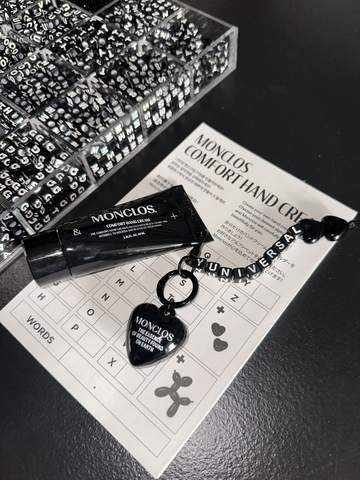 thumbnail Monclos offers a customization service that allows customers to choose a fragrance and initials or phrases on a hand cream keychain. (Photo: Monclos)