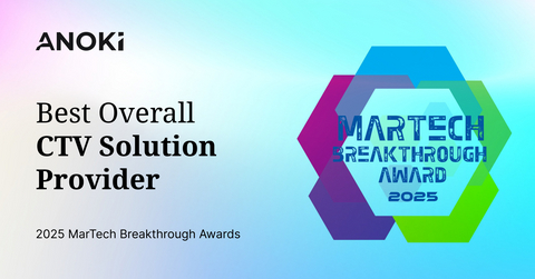original Anoki Named “Best Overall CTV Solution Provider” in 2025 MarTech Breakthrough Awards