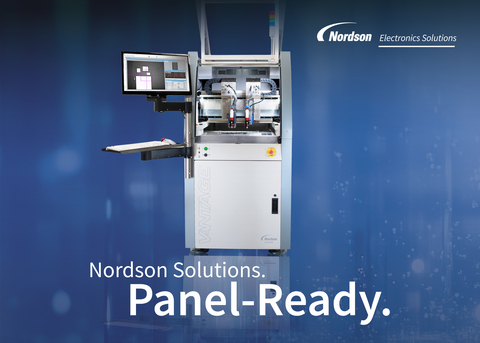 thumbnail Nordson Electronics Solutions 持續開發流體點膠系統，以應對半導體先進封裝的挑戰，確保高產量、精確的流體點膠效果。ASYMTEK Vantage 系統提供多種全新創新配置，以滿足當今不斷演進的技術需求，如面板級封裝。該系統已廣泛應用於晶圓級封裝作業，包括高產量底部填充、間隙填充，以及扇出/扇入、條帶和模組組裝的密封生產線。