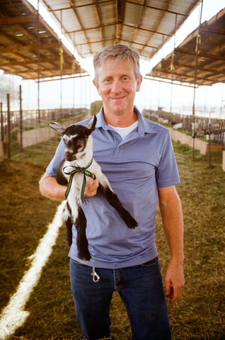 original Dan Drake and one of his goats.