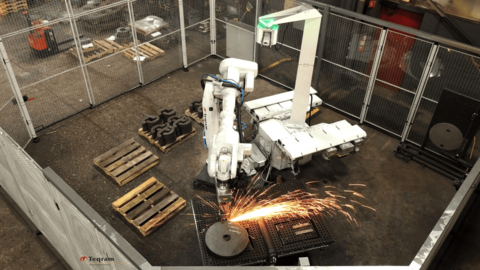 original Robotic grinding without programming: Teqram’s EasyGrinder enhances precision and efficiency at Accurate Metal Products in the U.S.