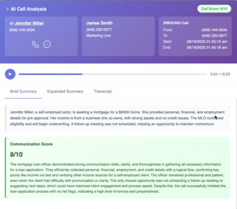 original Big Purple Dot launches AI-driven CRM, transforming call transcription and compliance automation.