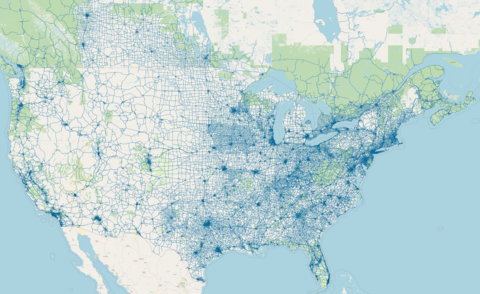 original HD Mapped Roads, USA & Canada, Q3 2025