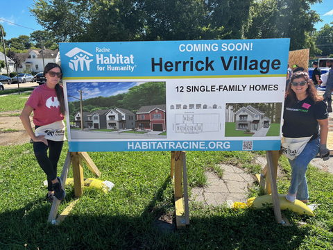 original Assurant employees helping build two homes, in partnership with CNH, for Habitat for Humanity of Racine & Kenosha Counties.
