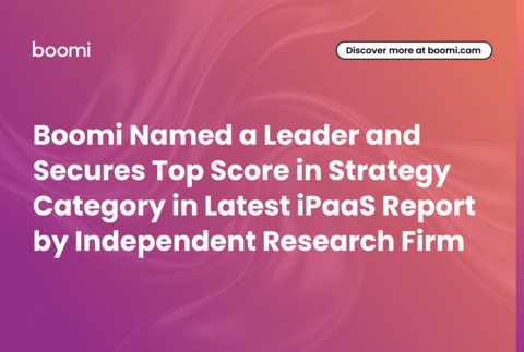 original Boomi Named a Leader and Secures Top Score in Strategy Category in Latest iPaaS Report by Independent Research Firm