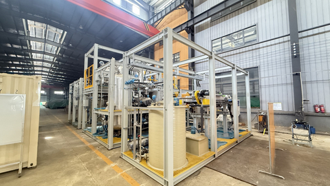 thumbnail LibertyStream lithium carbonate refining unit — pictured prior to shipment.