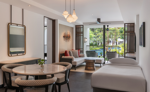 thumbnail Spacious two-bedroom apartments are designed to comfortably accommodate up to five guests.