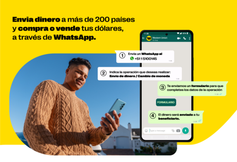 original Western Union uses WhatsApp to send money abroad