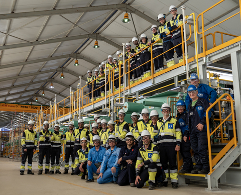 original Joint Japan-Europe project team from Asahi Kasei, CAC, and Bondalti involved in the installation and operation of Bondalti's demonstration electrolyzer