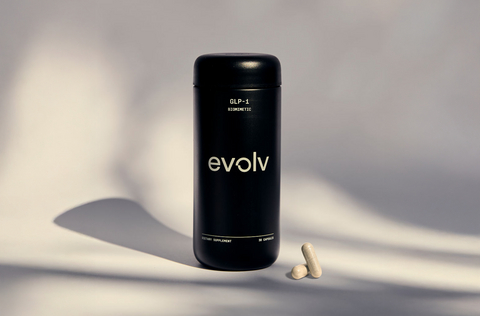 original Evolv GLP-1’s formula naturally activates the body's GLP-1 production to support weight loss and healthy blood glucose levels (Photo credit: Paris Tilley)