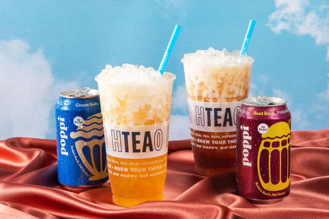 original HTeaO and poppi reunite to launch two new handcrafted beverages for fall: Orange Dream poppi and Root Beer Floatin’ poppi. Available for a limited time starting September 3 at participating HTeaO locations nationwide.