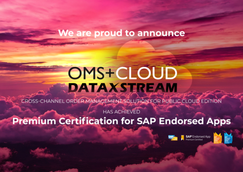original DataXstream’s OMS+ Cloud Achieves SAP® Endorsed App Premium Certification for SAP S/4HANA Cloud Public Edition.