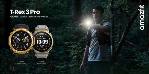 Lanzamiento del reloj inteligente Amazfit T-Rex 3 Pro, con un diseño resistente de titanio y linterna integrada
