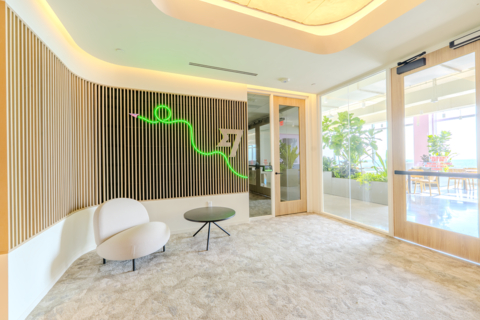 original The Wise reception area on one of their new office floors. Photo: Patrick Kirk