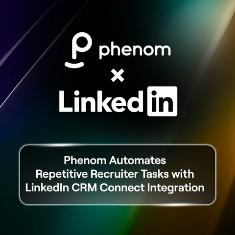 original Phenom announced the availability of the LinkedIn CRM Connect integration, enhancing recruiting productivity and empowering talent acquisition teams to manage the entire sourcing and engagement workflow seamlessly between the Phenom Talent CRM and LinkedIn Recruiter. Recruiters can more efficiently discover candidates in LinkedIn Recruiter, export profiles to the Phenom Talent CRM, and automatically update records — reducing system switching and ensuring data accuracy.