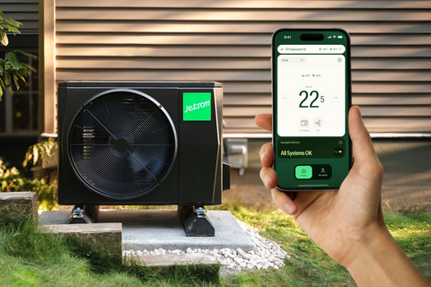 original The new Jetson Air pairs with the Jetson app for real-time monitoring of air quality, system health, and energy use, giving homeowners smarter control and long-term efficiency.