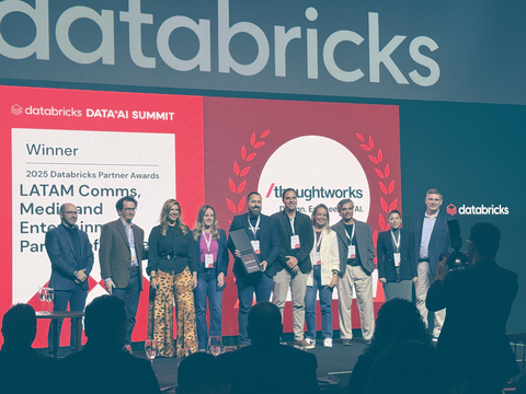 original Thoughtworks is proud to be recognized by Databricks as the 2025 Communications, Media and Entertainment (CME) Partner of the Year in Latin America.
