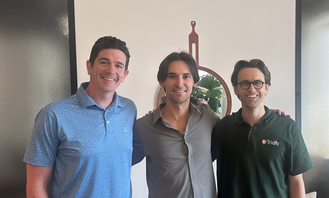original Trially Founders, from left to right: Kyle McAllister, CEO & Co-founder; Ramon Prieto, CTO & Co-founder; Trevor Welch, CPO & Co-founder.