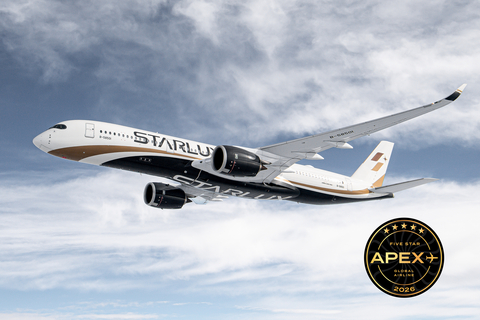 original STARLUX Airlines awarded 2026 APEX Five Star Global Airline, underscoring its commitment to delivering an exceptional passenger experience worldwide.