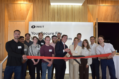 original Inkit team celebrates the opening of their new office in Saint Paul, Minnesota
