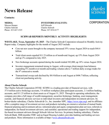 original PDF of press release and tables.