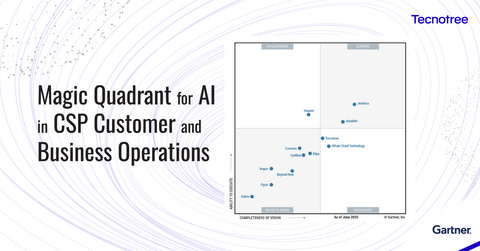 thumbnail Tecnotree Named a Visionary in the 2025 Gartner® Magic Quadrant™ for AI in CSP Customer and Business Operations
