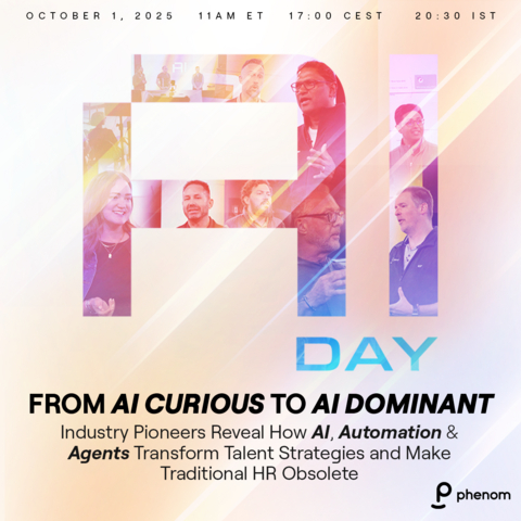 original Phenom announced the speaker lineup for AI Day 2025 — the industry’s most comprehensive virtual event exploring artificial intelligence for HR and IT professionals.