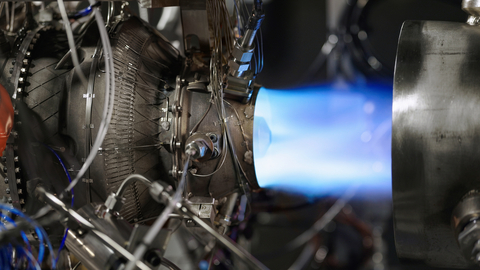 original Beehive Industries' First Engine to Test (FETT) for the Frenzy program, marking the start of a rapid development sprint that delivered four successful engine tests in just six months under a U.S. Air Force contract.