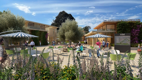 original An architectural rendering of the plaza at the future Center for Food and Agriculture.