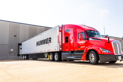 original A Don Hummer Trucking tractor-trailer makes a delivery in Cedar Rapids, Iowa. Don Hummer Trucking was recently recognized by FedEx for outstanding reliability, safety, and year-round performance in its Purchased Transportation program.