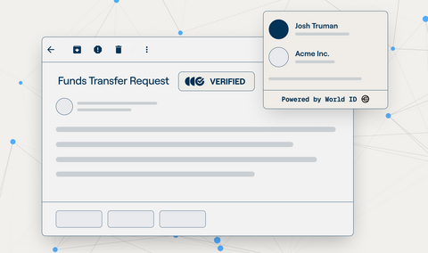 original Outtake Verify for Email, a first-of-its-kind browser extension, deterministically authenticates enterprise communications via World ID or passkeys.