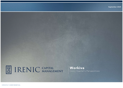 original Irenic Capital Management's Presentation on Workiva