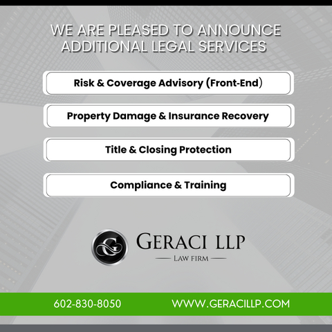 original Geraci LLP announces additional legal services to its expanding firm.