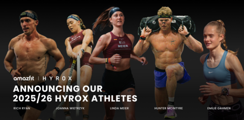 original Amazfit welcomes back Hunter McIntyre and expands its elite athlete team for the 2025/26 HYROX season with Rich Ryan, Joanna Wietrzyk, Emilie Dahmen, and Linda Meier