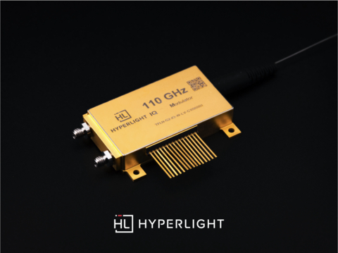 original HyperLight’s industry-first 110 GHz IQ modulator, Low-Vpi version