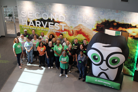 Delta Dental of Tennessee team members spent the afternoon of September 20, the company’s official 60th anniversary, volunteering at Second Harvest Food Bank of Middle Tennessee, where they also presented the nonprofit’s longtime volunteer coordinators with surprise gifts.
