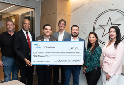 original FHLB Dallas and Texas Capital awarded $30,000 in Partnership Grant Program funds to The Maestro Entrepreneur Center in San Antonio, Texas, to help small businesses through its “Accelerate Your Venture” program.
