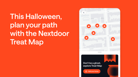 original Nextdoor's Treat Map guides neighbors in planning the perfect trick-or-treat route this Halloween
