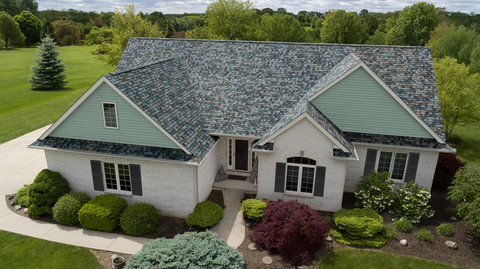 thumbnail Evergreen Mist is a refreshing take on green that is versatile, whether it's perfectly paired with a cream-colored low country farmhouse, a New England cape cod, or a coastal cottage.